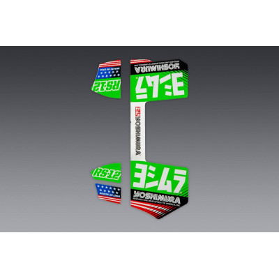 Yoshimura RS-12 OE Branded Four Piece Decal Kit Green