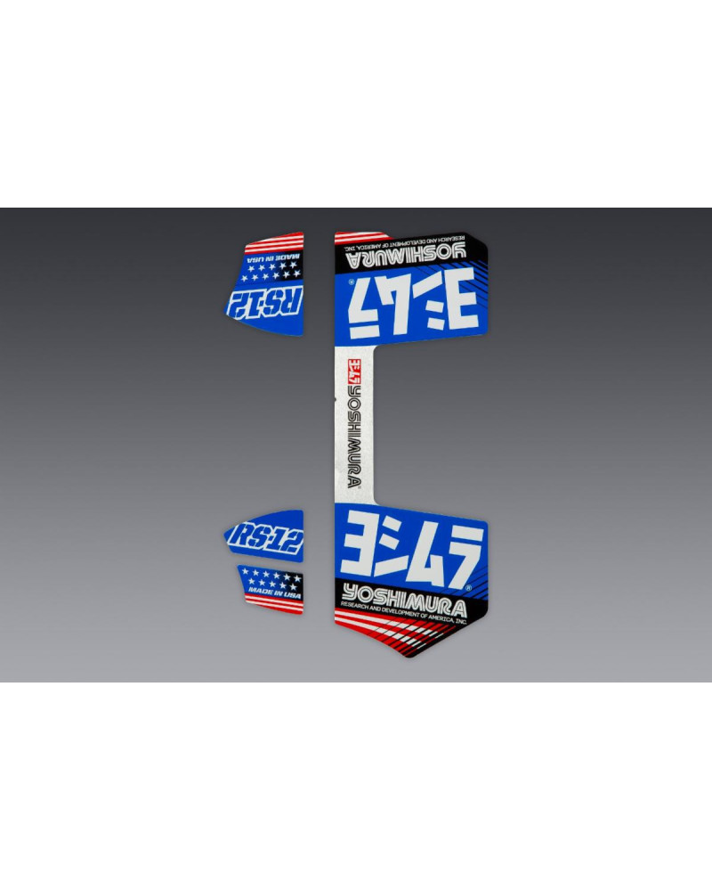 Kit di adesivi (4 PCS) con marchio OE Yoshimura RS-12 blu