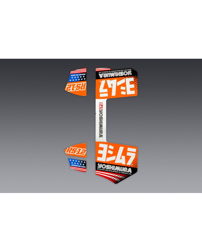 Kit di adesivi (4 PCS) con marchio OE Yoshimura RS-12 arancione