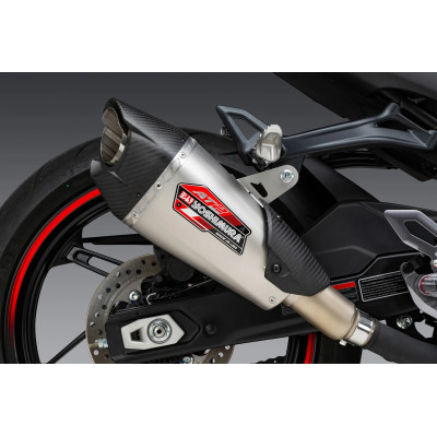 CF MOTO 450SS 23-24 / 450NK 2024 YOSHIMURA AT2 Stainless Slip-On Exhaust, w/ Stainless Muffler