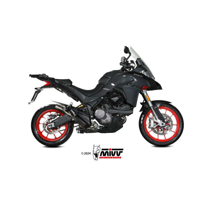 MIVV | Slip-on stainless approved exhaust Double Gun for DUCATI ...