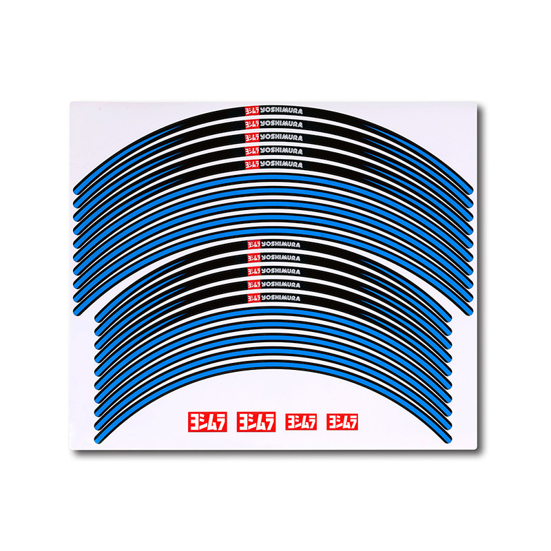 YOSHIMURA | Set adesivi per cerchi moto anteriore 21" / Posteriore 18" - 19"