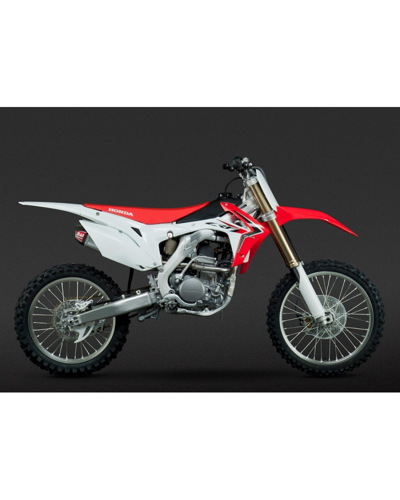 Doppio scarico completo Yoshimura RS9 acciaio/alluminio con fondello in carbonio per CRF250R