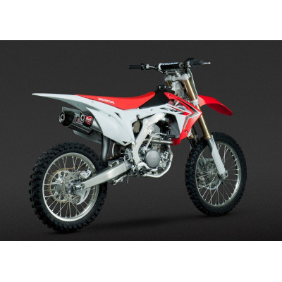 Doppio scarico completo Yoshimura RS9 acciaio/alluminio con fondello in carbonio per CRF250R