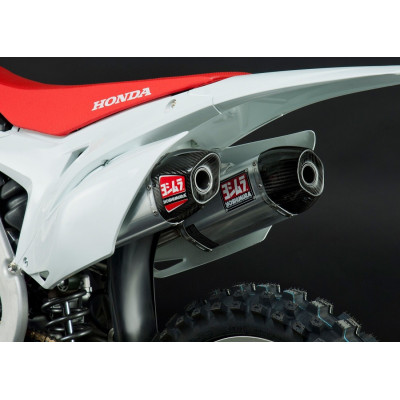 Doppio scarico completo Yoshimura RS9 acciaio/alluminio con fondello in carbonio per CRF250R