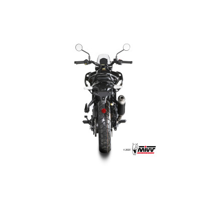 Terminale omologato in acciaio nero Dakar per Royal Enfield Himalayan 450 2024 -