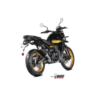 Terminale omologato in acciaio nero Dakar per Royal Enfield Himalayan 450 2024 -