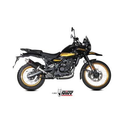 Terminale omologato in acciaio nero Dakar per Royal Enfield Himalayan 450 2024 -