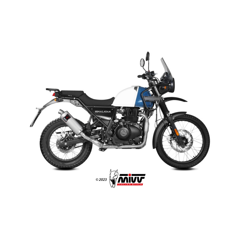 Terminale omologato in acciaio Dakar per Royal Enfield Himalayan 411 2021-2023