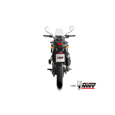 MIVV | Slip-On stainless exhaust Dakar black for Royal Enfield Himalayan 411 2021-2023