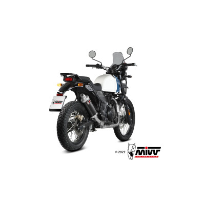 MIVV | Terminale omologato in acciaio nero Dakar per Royal Enfield Himalayan 411 2021-2023