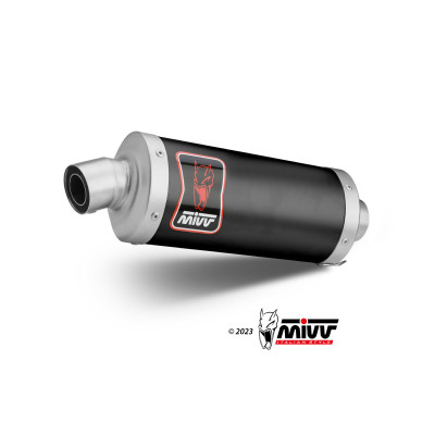 MIVV | Slip-On stainless exhaust Dakar black for Royal Enfield Himalayan 411 2021-2023