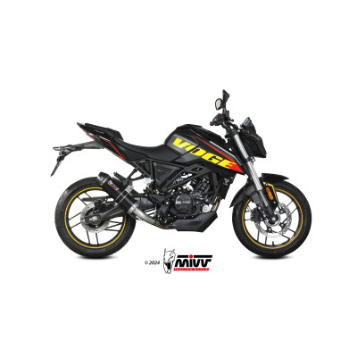 MIVV | Scarico completo GP in acciaio nero per Voge Brivido 125 R 2023-2024