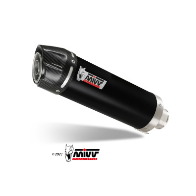 MIVV | Scarico completo GP in acciaio nero per Voge Brivido 125 R 2023-2024