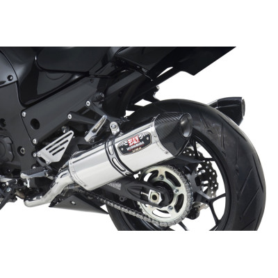 YOSHIMURA | Race R-77 Stainless Slip-On Exhaust, w/ Stainless Mufflers for Kawasaki ZX-14R 2012-2023