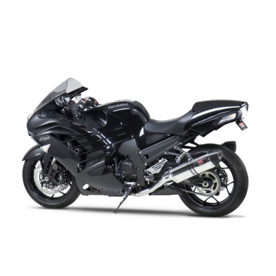 YOSHIMURA | Race R-77 Stainless Slip-On Exhaust, w/ Stainless Mufflers for Kawasaki ZX-14R 2012-2023
