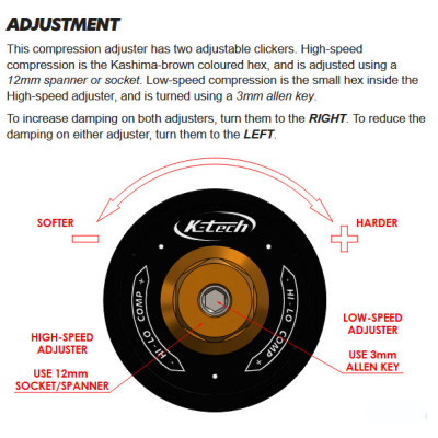 K-TECH | Registro di compressione per mono ammortizzatore SHOWA MX