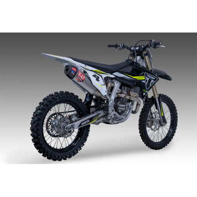 YOSHIMURA | RS-12 Stainless Full Exhaust, w/ Aluminum Muffler for Triumph TF 450