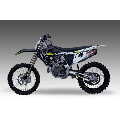 YOSHIMURA | RS-12 Stainless Full Exhaust, w/ Aluminum Muffler for Triumph TF 450