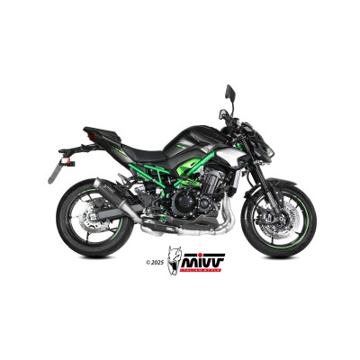 MIVV | Terminale omologato GP PRO in acciaio nero per Kawasaki Z900 2025 -