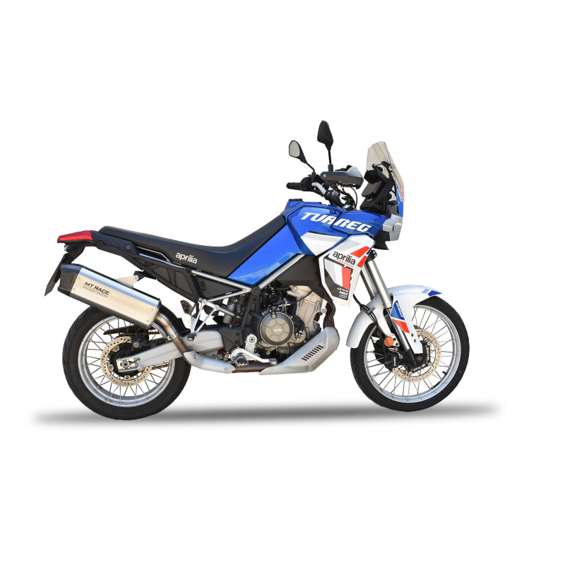MT RACE | Terminale omologato MAGNUM in Acciaio satinato per Aprilia Tuareg 660 2022-
