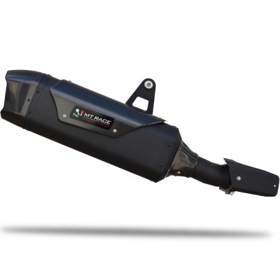 MT RACE | Terminale omologato MAGNUM EVO in Acciaio nero per Aprilia Tuareg 660 2022-