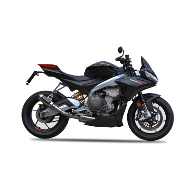 MT RACE | Scarico completo GP-2 race in acciaio satinato per Aprilia RS 660 TUONO 2020-