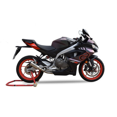MT RACE | Scarico completo GP-3 race in acciaio satinato per Aprilia RS 457 2023-