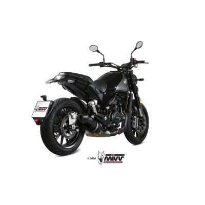 MIVV | Terminale omologato OVAL in acciaio nero per Benelli Leoncino 500 2025 -