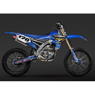 Scarico completo Yoshimura RS4 acciaio/alluminio con fondello in carbonio per YZ450F 14-16