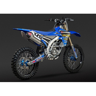 Scarico completo Yoshimura RS4 acciaio/alluminio con fondello in carbonio per YZ450F 14-16