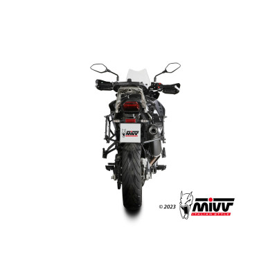 MIVV | Black stainless Slip-on exhaust EEC for BENELLI TRK 702 / X 2023-2025