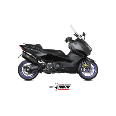 MIVV | Scarico completo SR-1 in titanio nero per Yamaha T-MAX 560 2025 - (Bundle Kit)
