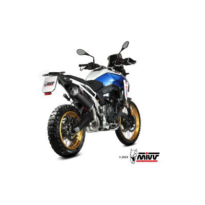 MIVV | Slip-On exhaust DAKAR Stainless black for BMW F 900 GS 2024-2025