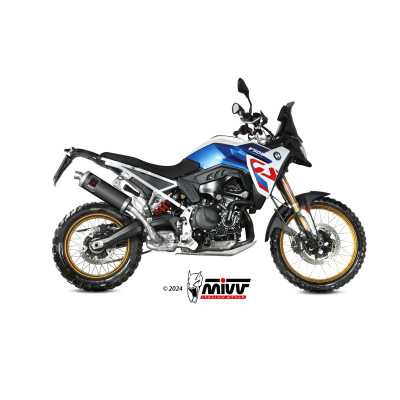 MIVV | Terminale omologato DAKAR in acciaio nero per BMW F 900 GS 2024-2025