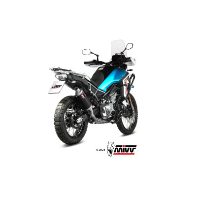 MIVV | Slip-On exhaust DAKAR Stainless black for CF MOTO MT 450 2024-2025