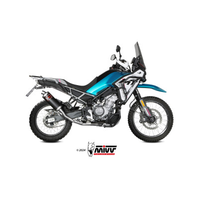 MIVV | Terminale omologato DAKAR in acciaio nero per CF MOTO MT 450 2024-2025