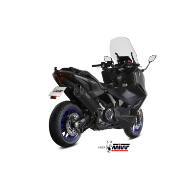 MIVV | Scarico completo SR-1 in acciaio nero per Yamaha T-MAX 560 2025 - (Bundle Kit)