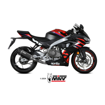MIVV | Scarico completo SR-1 in acciaio nero per Aprilia RS 457 2025 -  (Bundle Kit)