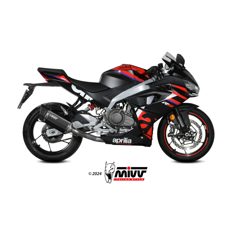 MIVV | Full exhaust system SR-1 Stainless Black for Aprilia RS 457 2025 -  (Bundle Kit)