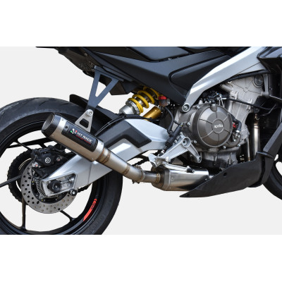 MT RACE | Scarico completo GP-2 race in acciaio satinato per Aprilia RS 660 / Tuono 660 2020-