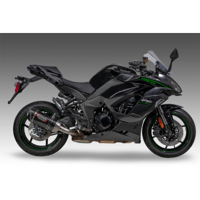 NINJA 1000SX 2020 ALPHA STAINLESS SLIP-ON EXHAUST, W/ CARBON FIBER MUFFLER