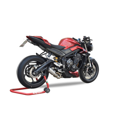 MT RACE | Scarico completo GP-2 race in acciaio satinato per Triumph Street Triple 765 RS 2023-2025
