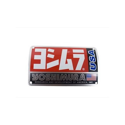 Yoshimura MUFFLER NAME BADGE TRC , TRS TRI-OVAL (SQUARE USA)