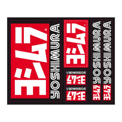 Set Stickers Yoshimura USA black background