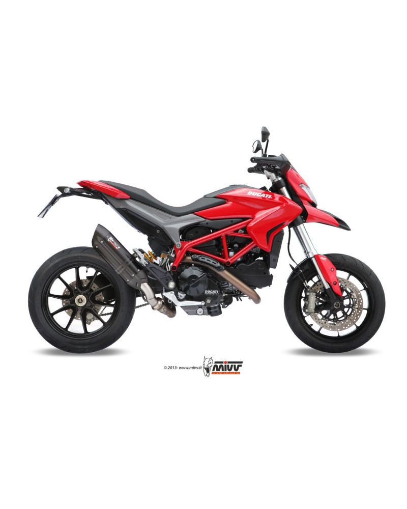 Scarico Mivv Suono Black inox nero per Ducati Hypermotard 821 2013-2015