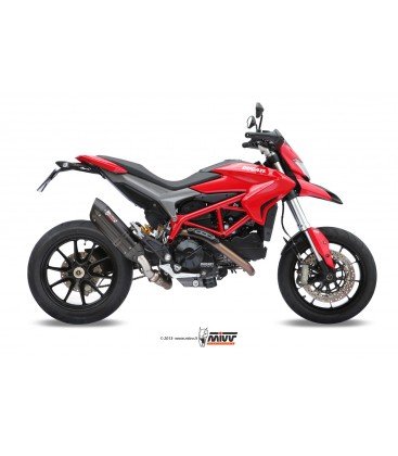 Scarico Mivv Suono Black inox nero per Ducati Hypermotard 821 2013-2015
