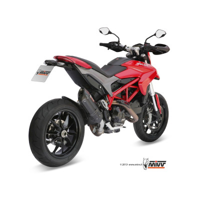 Scarico Mivv Suono Black inox nero per Ducati Hypermotard 821 2013-2015