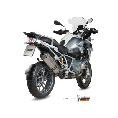 Scarico Mivv Speed Edge in titanio con coppa carbonio per BMW R1200 GS 2013-2017