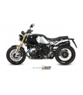 Black Mivv X-Cone exhaust in black stainless steel for BMW R NINE T 2014-